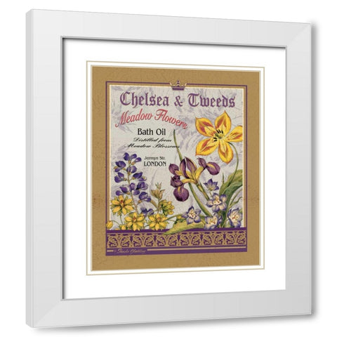 Meadow Flowers White Modern Wood Framed Art Print with Double Matting by Gladding, Pamela