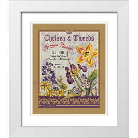 Meadow Flowers White Modern Wood Framed Art Print with Double Matting by Gladding, Pamela