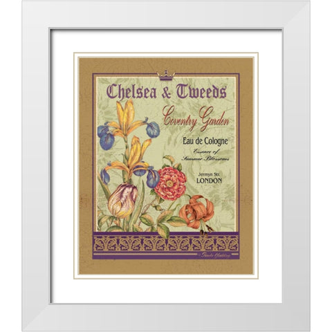 Coventry Garden White Modern Wood Framed Art Print with Double Matting by Gladding, Pamela