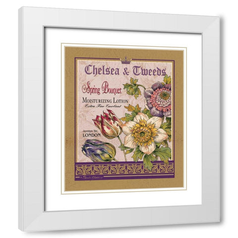 Spring Bouquet White Modern Wood Framed Art Print with Double Matting by Gladding, Pamela
