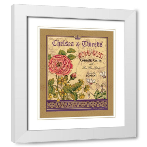 Royal Rose White Modern Wood Framed Art Print with Double Matting by Gladding, Pamela