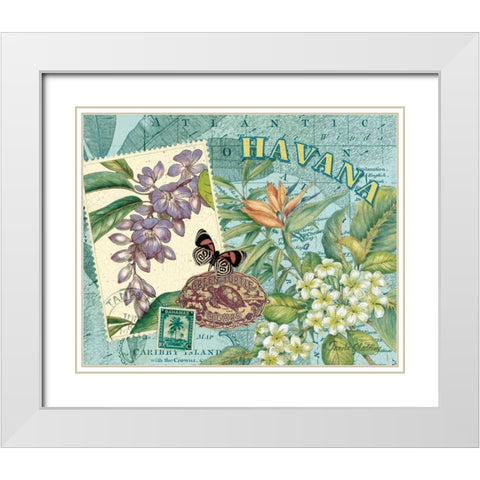 Havana White Modern Wood Framed Art Print with Double Matting by Gladding, Pamela