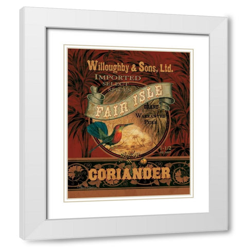 Coriander White Modern Wood Framed Art Print with Double Matting by Gladding, Pamela