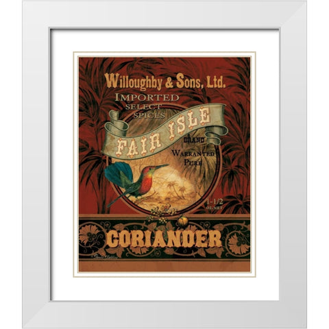 Coriander White Modern Wood Framed Art Print with Double Matting by Gladding, Pamela