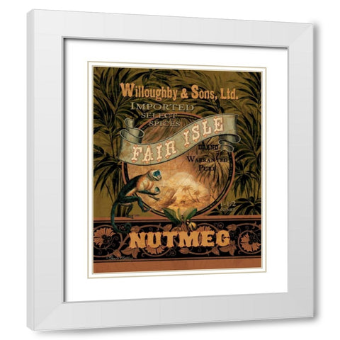 Nutmeg White Modern Wood Framed Art Print with Double Matting by Gladding, Pamela
