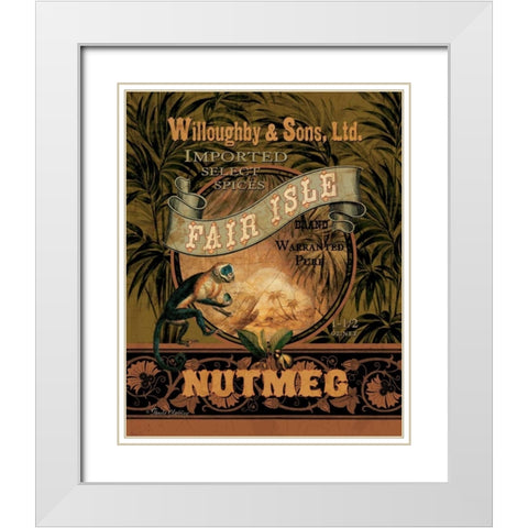 Nutmeg White Modern Wood Framed Art Print with Double Matting by Gladding, Pamela