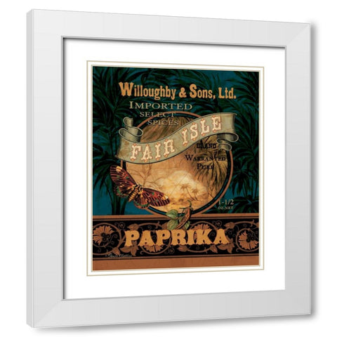 Paprika White Modern Wood Framed Art Print with Double Matting by Gladding, Pamela