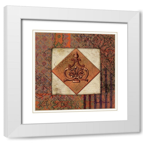 Rust Archivae White Modern Wood Framed Art Print with Double Matting by Gladding, Pamela