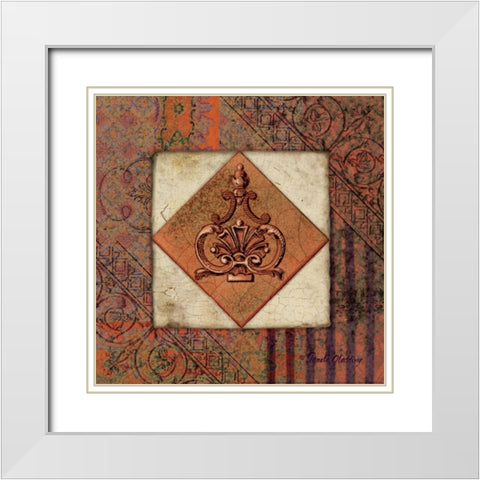 Rust Archivae White Modern Wood Framed Art Print with Double Matting by Gladding, Pamela