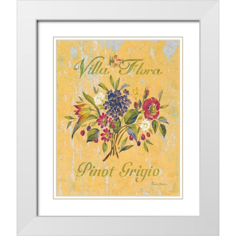 Pinot Grigio White Modern Wood Framed Art Print with Double Matting by Gladding, Pamela