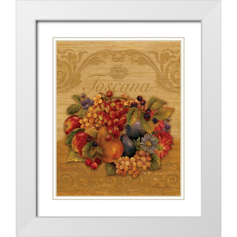 Toscana White Modern Wood Framed Art Print with Double Matting by Gladding, Pamela