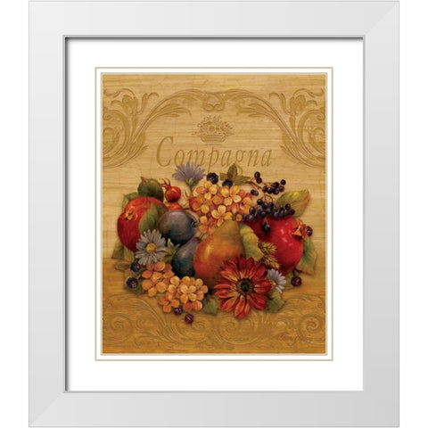 Compagna White Modern Wood Framed Art Print with Double Matting by Gladding, Pamela