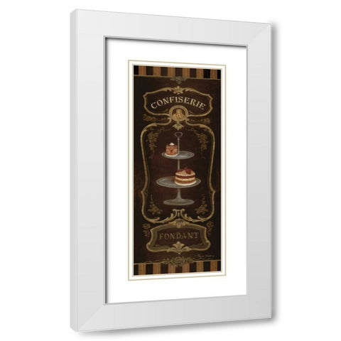 Fondant White Modern Wood Framed Art Print with Double Matting by Gladding, Pamela