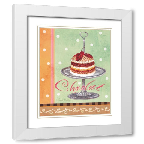 Mint Chocolate White Modern Wood Framed Art Print with Double Matting by Gladding, Pamela