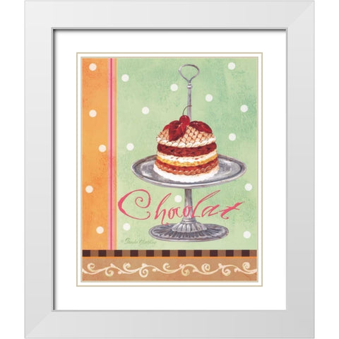 Mint Chocolate White Modern Wood Framed Art Print with Double Matting by Gladding, Pamela