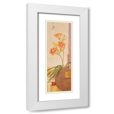 In the Garden I White Modern Wood Framed Art Print with Double Matting by Gladding, Pamela