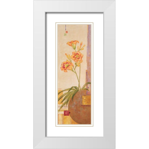 In the Garden I White Modern Wood Framed Art Print with Double Matting by Gladding, Pamela