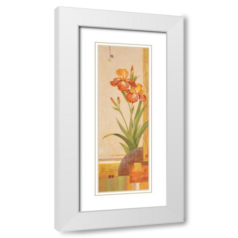 In the Garden III White Modern Wood Framed Art Print with Double Matting by Gladding, Pamela