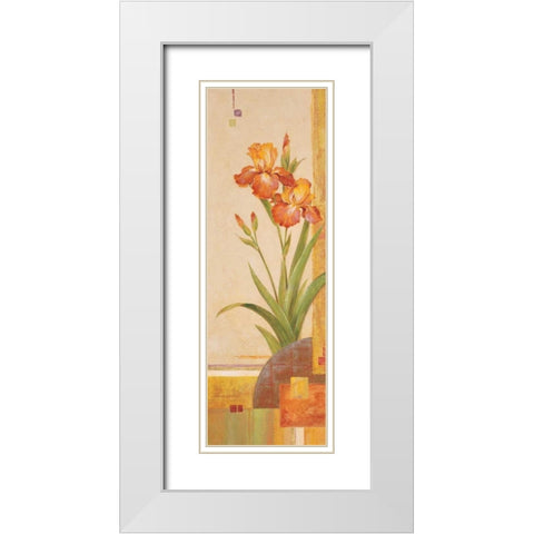 In the Garden III White Modern Wood Framed Art Print with Double Matting by Gladding, Pamela