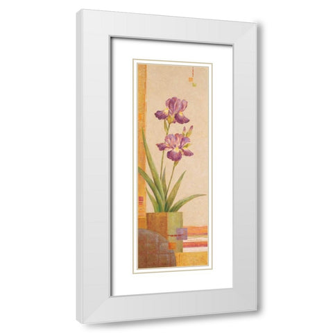 In the Garden IV White Modern Wood Framed Art Print with Double Matting by Gladding, Pamela