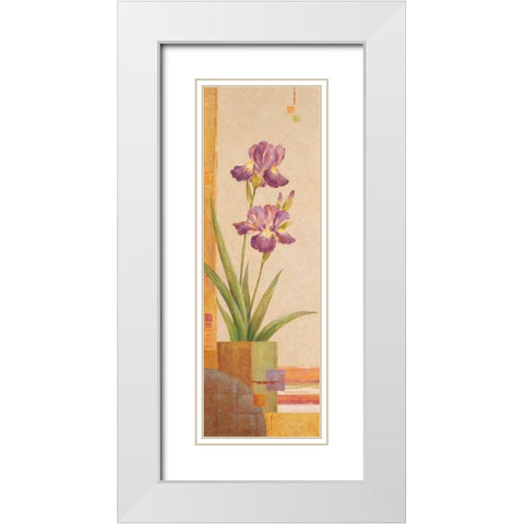In the Garden IV White Modern Wood Framed Art Print with Double Matting by Gladding, Pamela