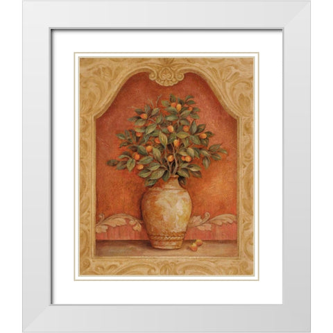 Sienna Fruit II White Modern Wood Framed Art Print with Double Matting by Gladding, Pamela