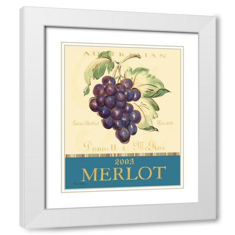 Merlot White Modern Wood Framed Art Print with Double Matting by Gladding, Pamela