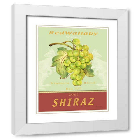 Shiraz White Modern Wood Framed Art Print with Double Matting by Gladding, Pamela