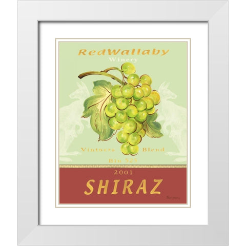 Shiraz White Modern Wood Framed Art Print with Double Matting by Gladding, Pamela