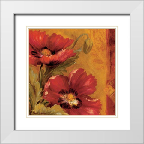 Pandoras Bouquet I White Modern Wood Framed Art Print with Double Matting by Gladding, Pamela