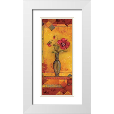 Bud Vase I White Modern Wood Framed Art Print with Double Matting by Gladding, Pamela