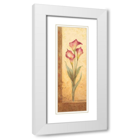 Grandiflora III White Modern Wood Framed Art Print with Double Matting by Gladding, Pamela