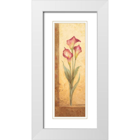 Grandiflora III White Modern Wood Framed Art Print with Double Matting by Gladding, Pamela