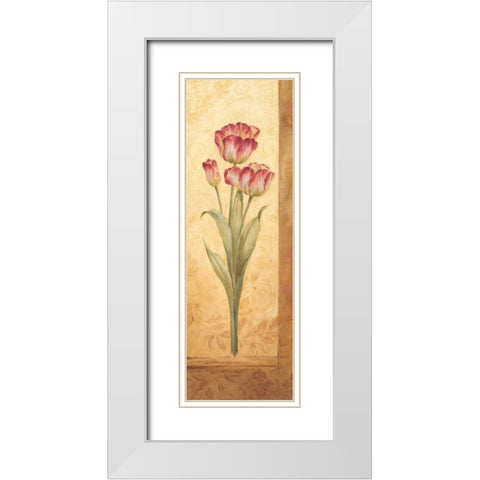 Grandiflora IV White Modern Wood Framed Art Print with Double Matting by Gladding, Pamela