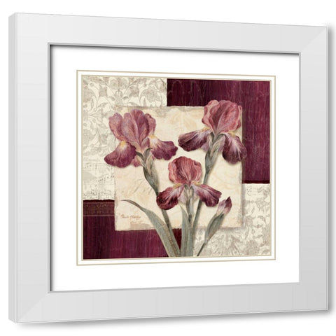Trio Sonata II White Modern Wood Framed Art Print with Double Matting by Gladding, Pamela