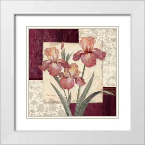 Trio Sonata IV White Modern Wood Framed Art Print with Double Matting by Gladding, Pamela
