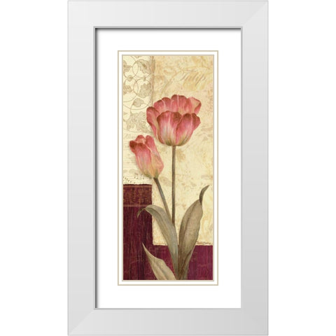 Quattro Sonata I White Modern Wood Framed Art Print with Double Matting by Gladding, Pamela