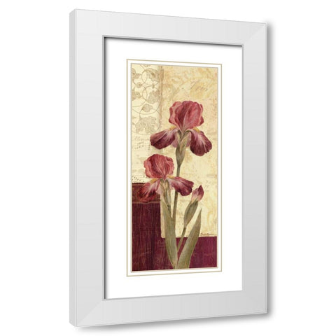 Quattro Sonata III White Modern Wood Framed Art Print with Double Matting by Gladding, Pamela