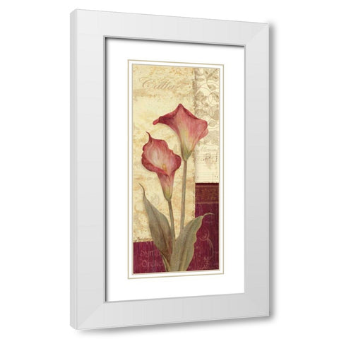 Quattro Sonata IV White Modern Wood Framed Art Print with Double Matting by Gladding, Pamela
