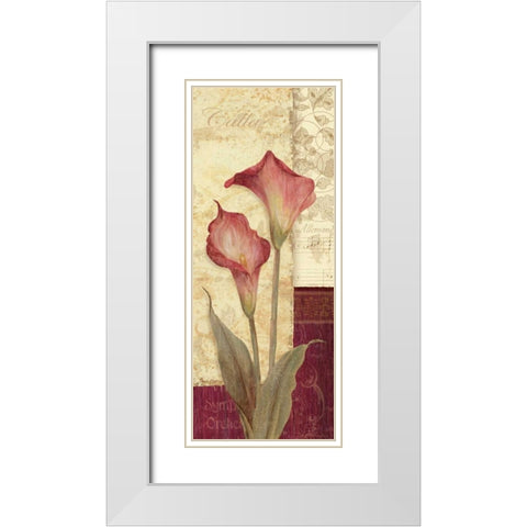 Quattro Sonata IV White Modern Wood Framed Art Print with Double Matting by Gladding, Pamela