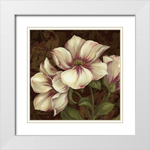 Trio II White Modern Wood Framed Art Print with Double Matting by Gladding, Pamela