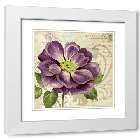 Study in Purple I White Modern Wood Framed Art Print with Double Matting by Gladding, Pamela