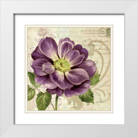 Study in Purple I White Modern Wood Framed Art Print with Double Matting by Gladding, Pamela