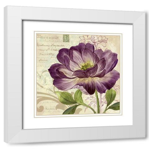 Study in Purple II White Modern Wood Framed Art Print with Double Matting by Gladding, Pamela