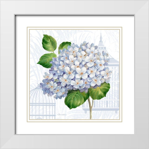 Hydrangea Cages II White Modern Wood Framed Art Print with Double Matting by Gladding, Pamela