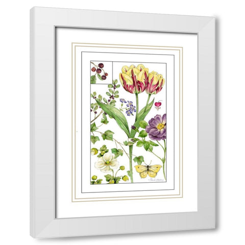 Print Botanical III White Modern Wood Framed Art Print with Double Matting by Gladding, Pamela