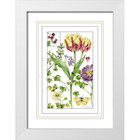 Print Botanical III White Modern Wood Framed Art Print with Double Matting by Gladding, Pamela