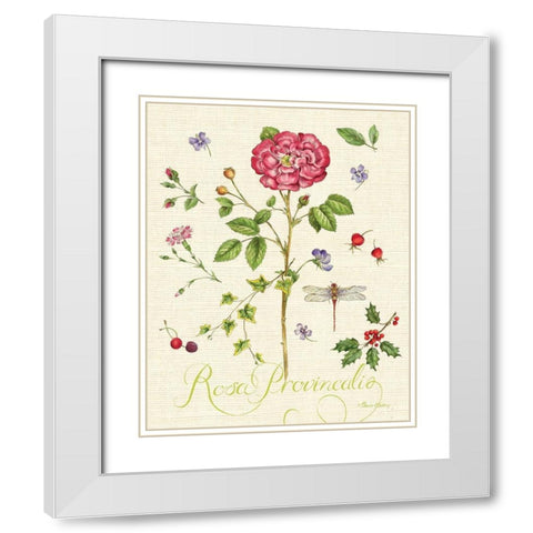 Lang of Flowers II White Modern Wood Framed Art Print with Double Matting by Gladding, Pamela