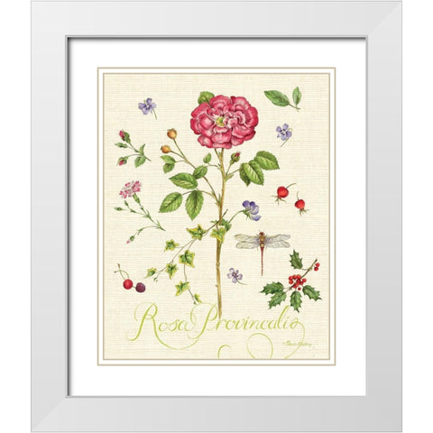 Lang of Flowers II White Modern Wood Framed Art Print with Double Matting by Gladding, Pamela
