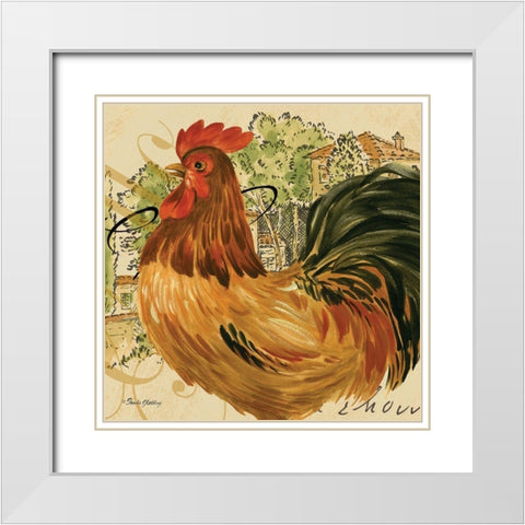 Viva Rust White Modern Wood Framed Art Print with Double Matting by Gladding, Pamela